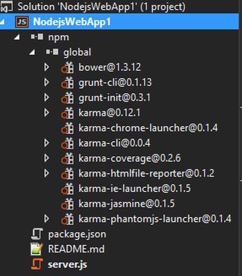 Typical folder structure of nodejs